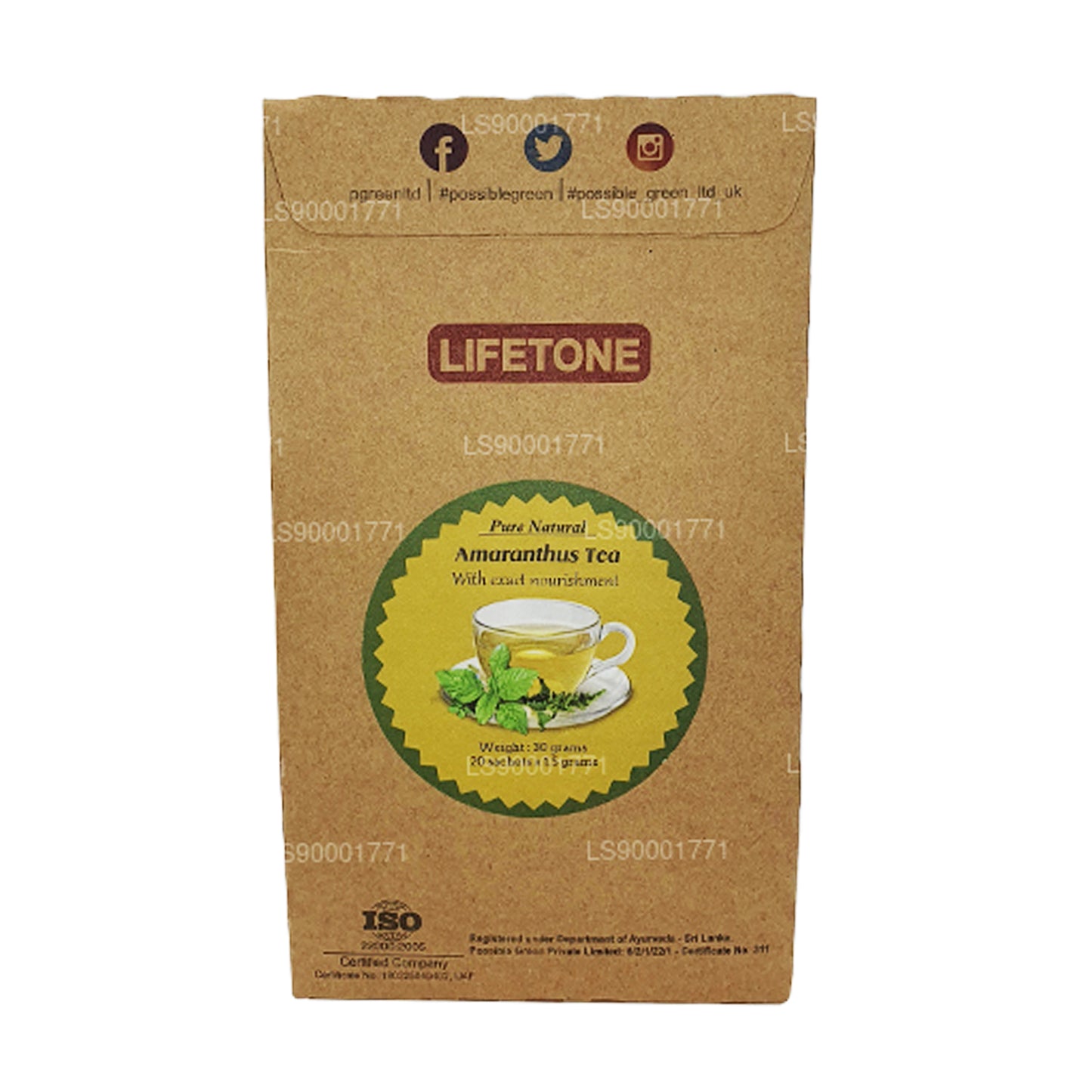 Чай Lifetone с амрантусом (30 г)