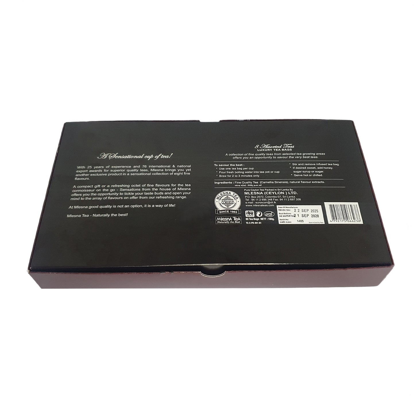 Роскошные чайные пакетики из фольги Mlesna Sensations с 8 вкусами (160 г)