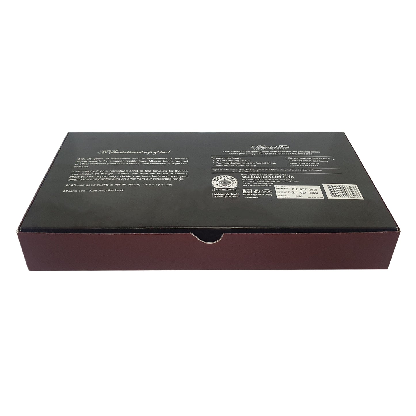 Роскошные чайные пакетики из фольги Mlesna Sensations с 8 вкусами (160 г)