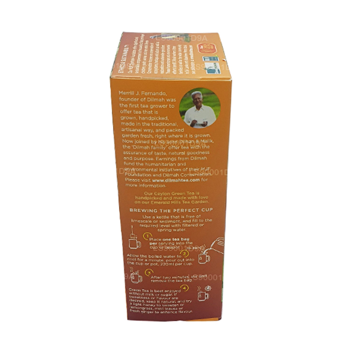 Зеленый чай Dilmah с цейлонской марокканской мятой (40 г) 20 пакетиков