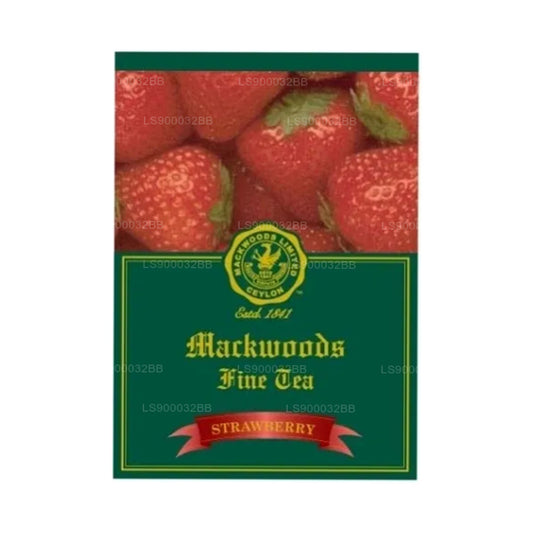 Mackwoods Strawbery Flavoured Single Estate Black Tea 25 Enveloped Tea Bags (50g)