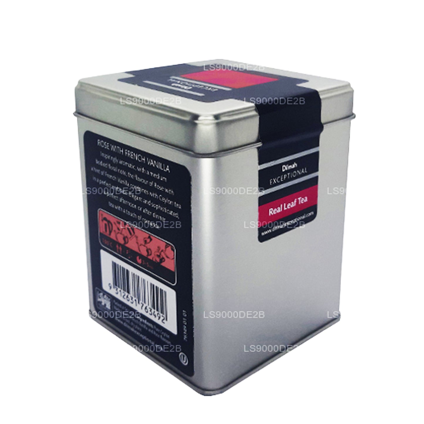 Dilmah Исключительная роза с французской ванилью Настоящий листовой чай (40 г) 20 чайных пакетиков