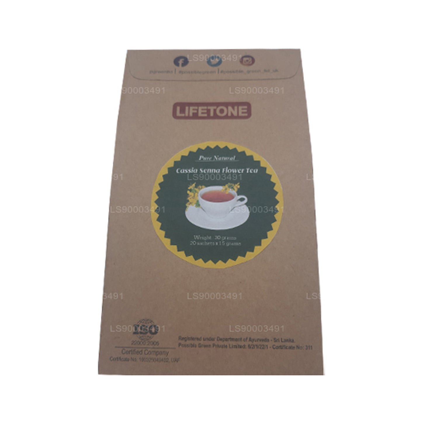 Цветочный чай сенны Lifetone (30 г)