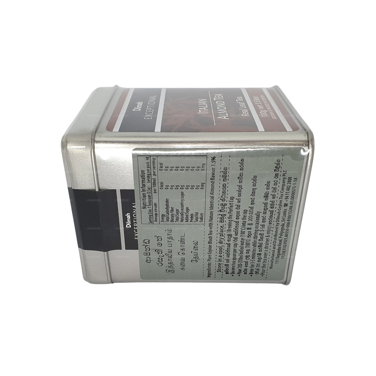 Dilmah Исключительный итальянский миндальный чай (100 г) в жестяной коробке