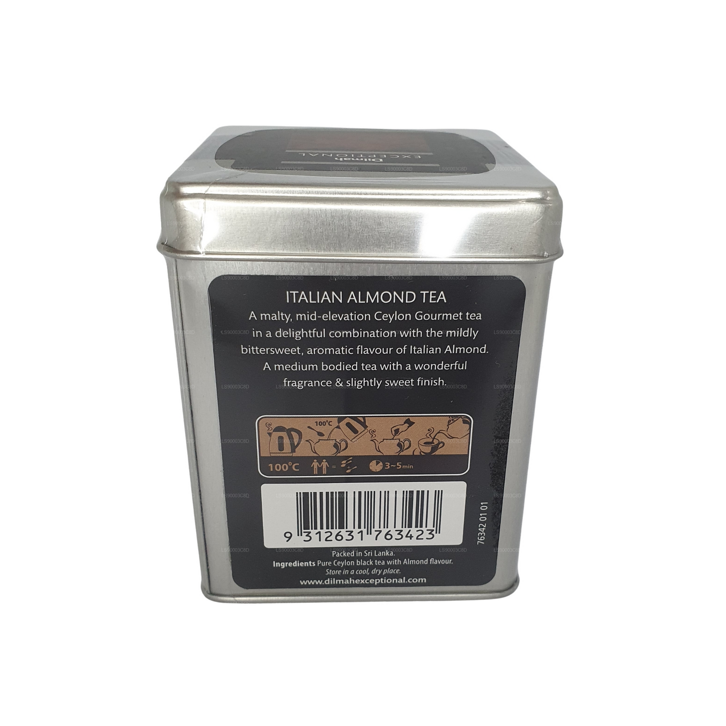 Dilmah Исключительный итальянский миндальный чай (100 г) в жестяной коробке