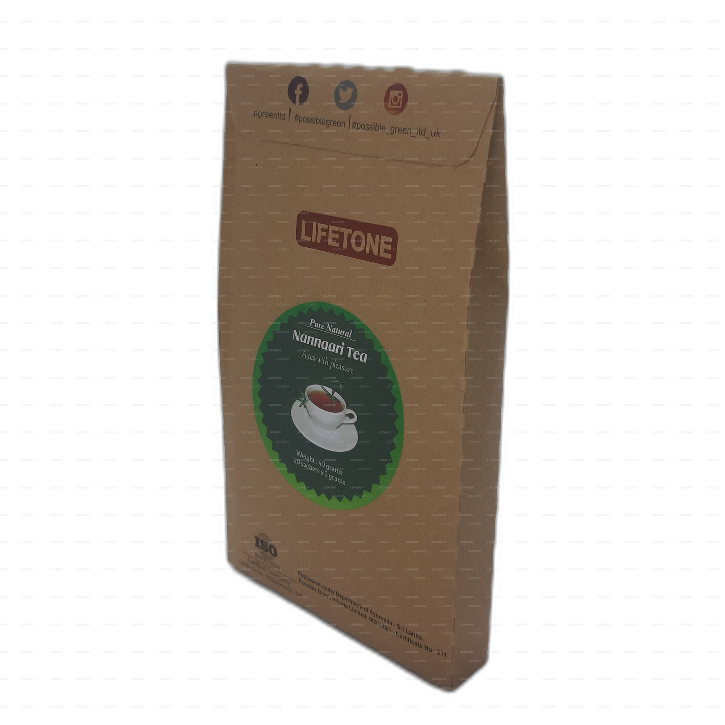 Lifetone Nannari Tea (40g) 20 Tea Bags