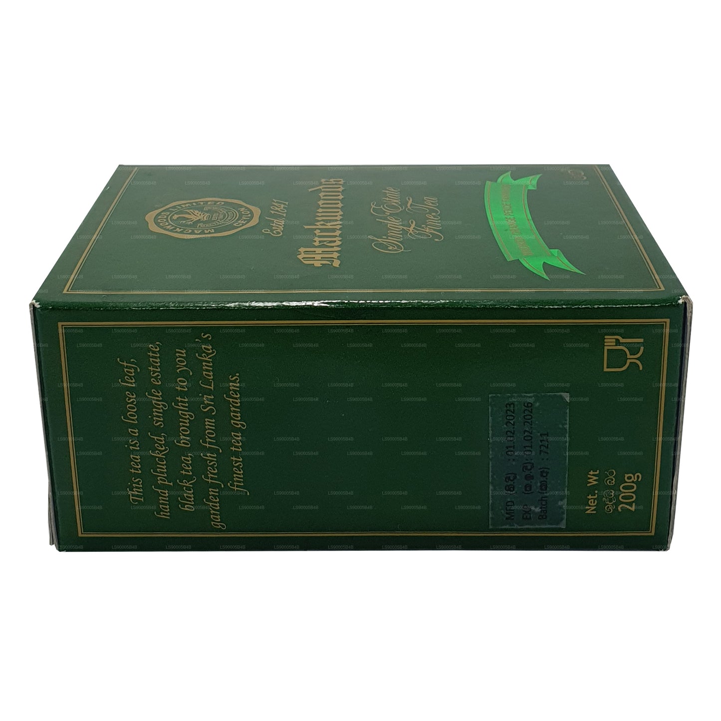 Mackwoods Single Estate Сломанный оранжевый Pekoe Fannings (BOPF) Листовой цейлонский черный чай (200 г)