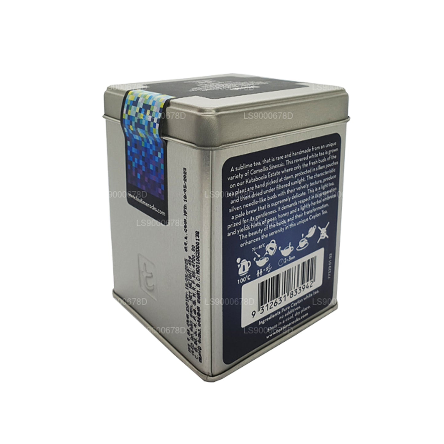 Белый чай Dilmah с цейлонскими серебряными наконечниками (40 г) Рассыпной чай Caddy