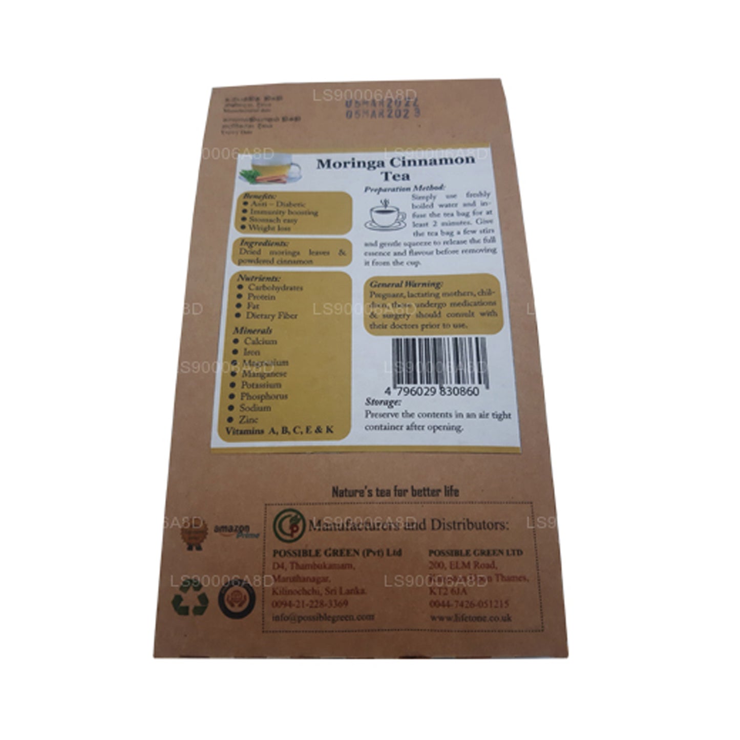 Lifetone Moringa Cinnamon Tea (30g)