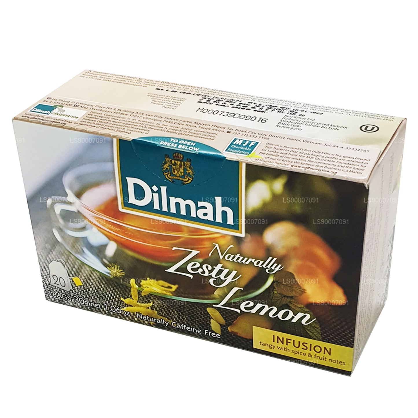 Dilmah Натуральный пикантный лимон (30 г) 20 чайных пакетиков