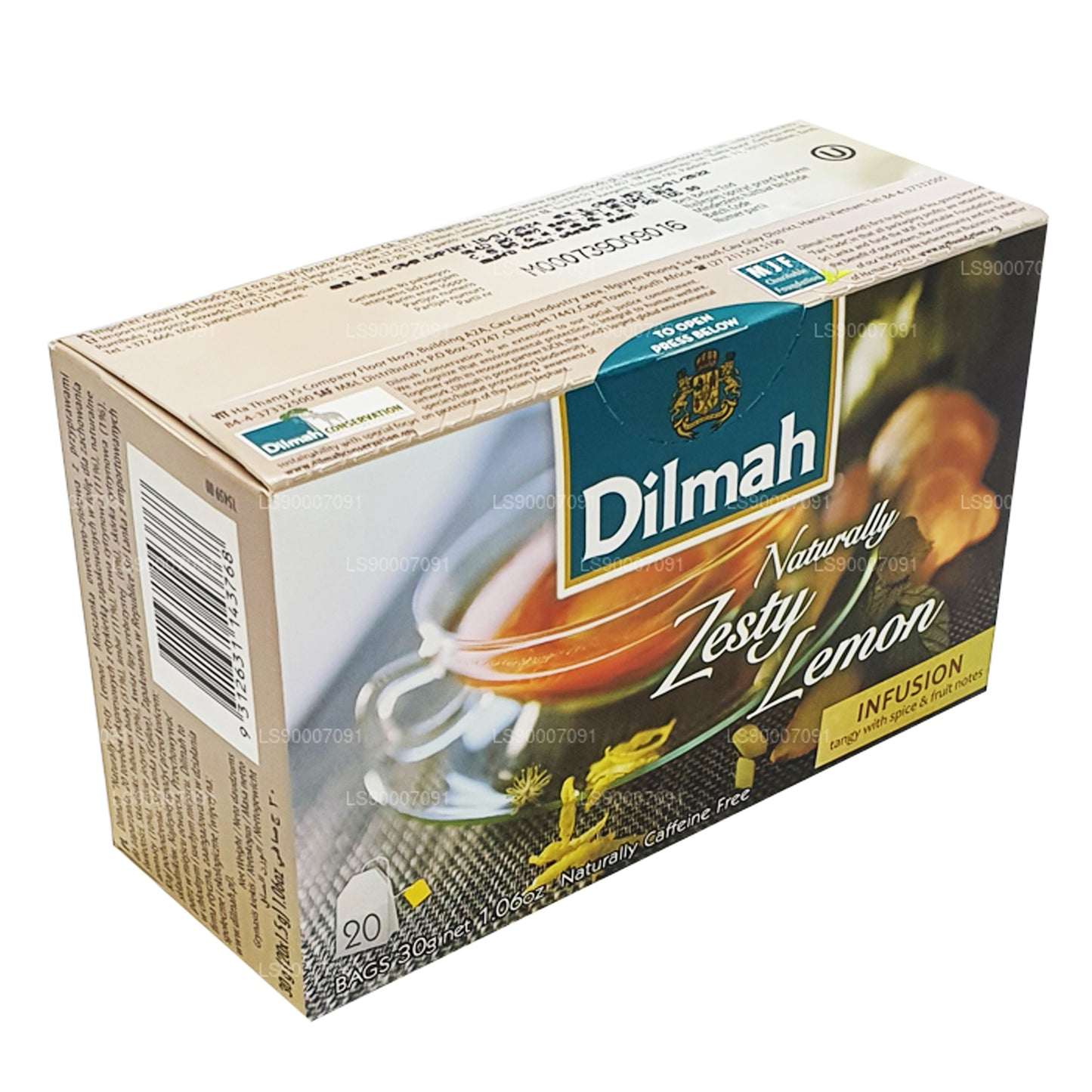 Dilmah Натуральный пикантный лимон (30 г) 20 чайных пакетиков