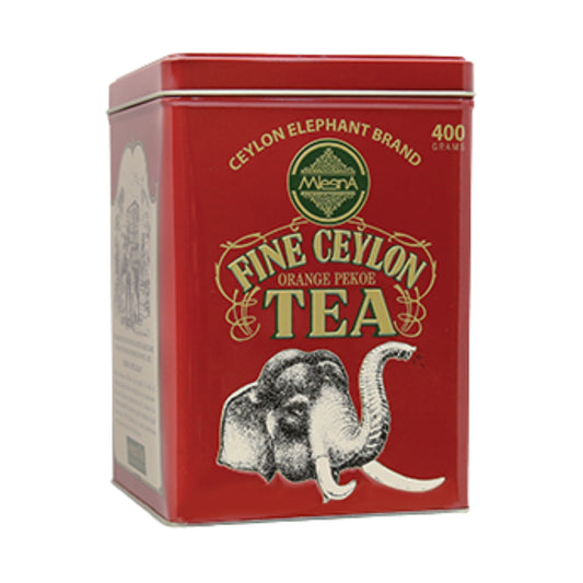 Чай Млесна Fine Ceylon (O.P) Ceylon Elephant Brand в металлической ёмкости (400 г)