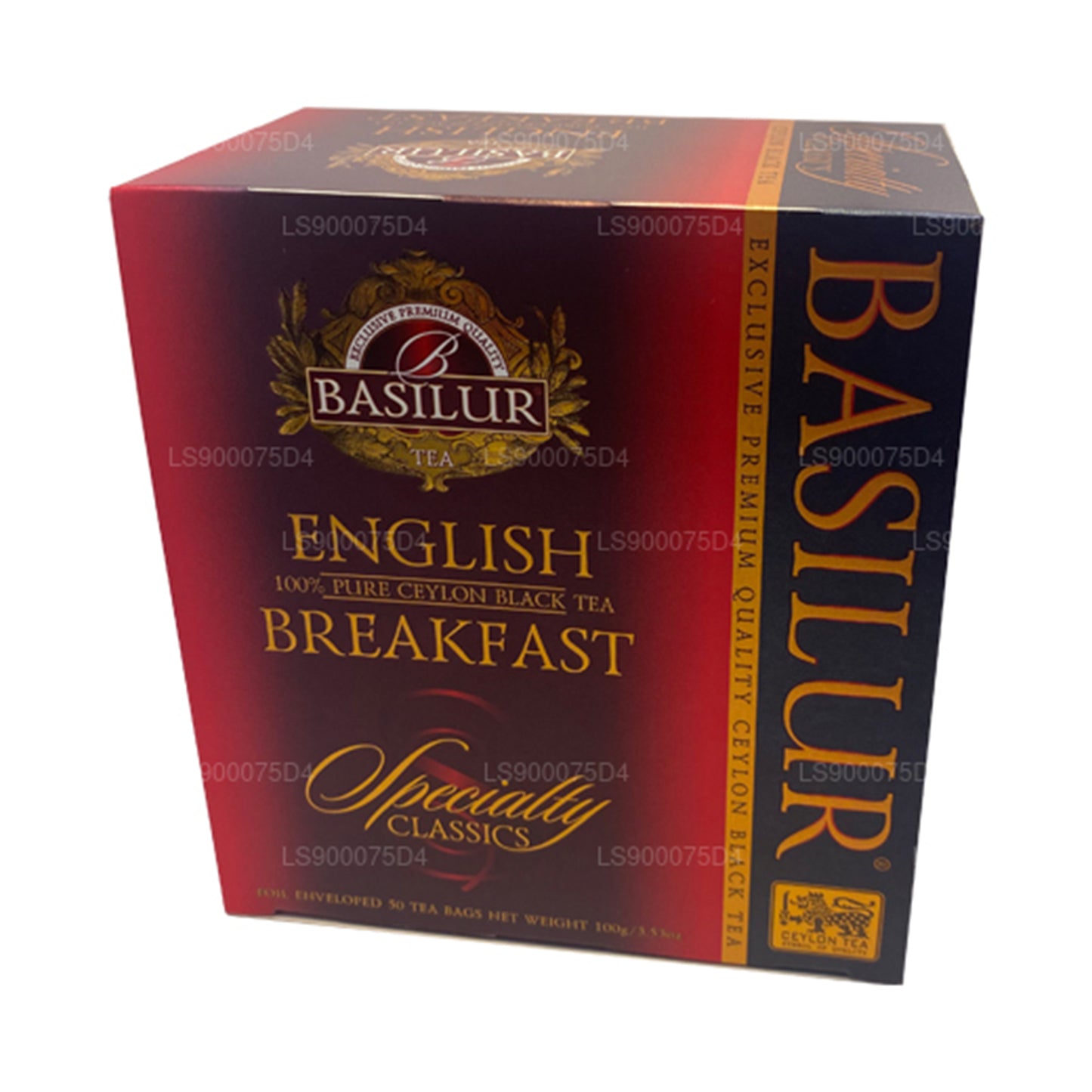 Basilur English Breakfast Чистый цейлонский черный чай (200 г) 100 пакетиков