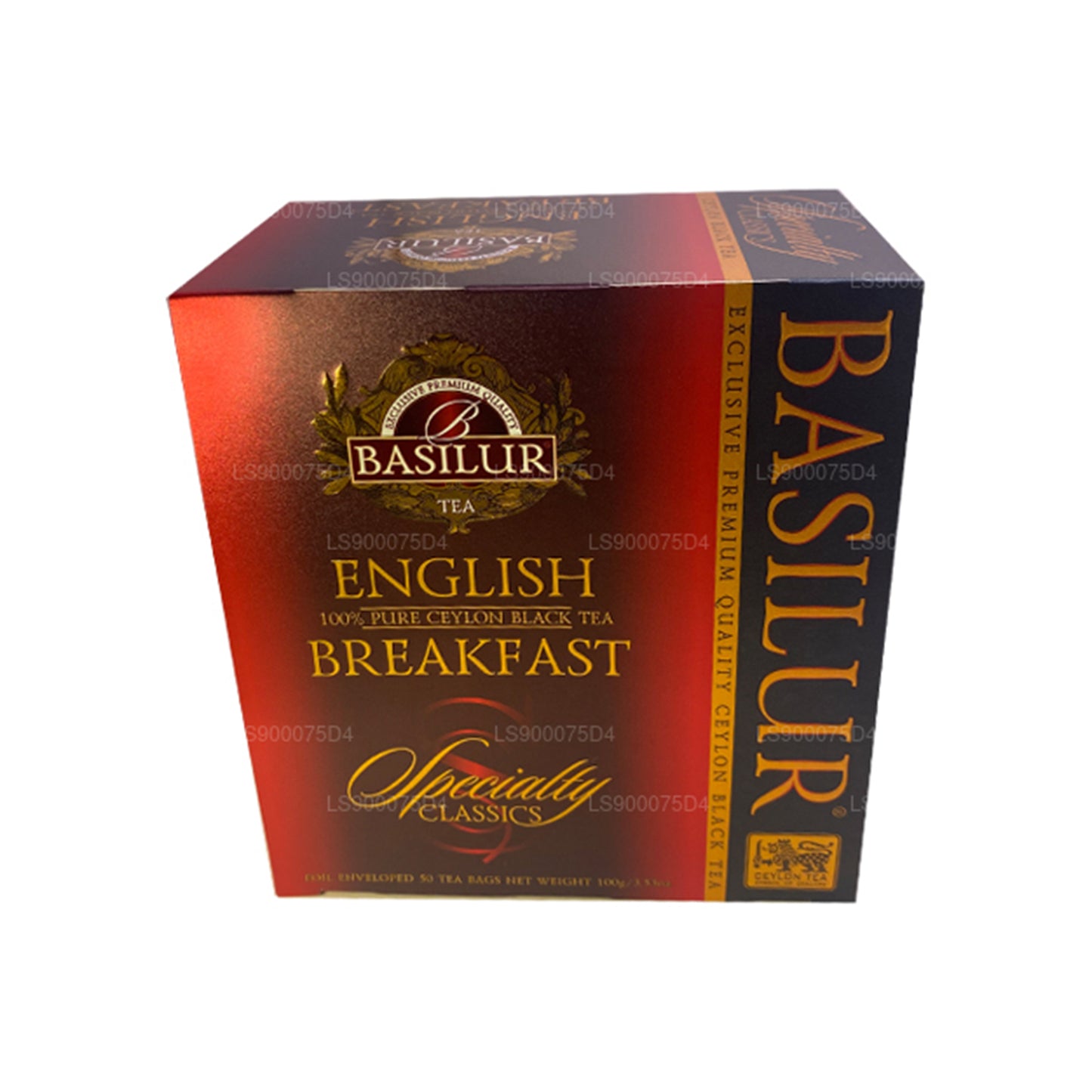 Basilur English Breakfast Чистый цейлонский черный чай (200 г) 100 пакетиков