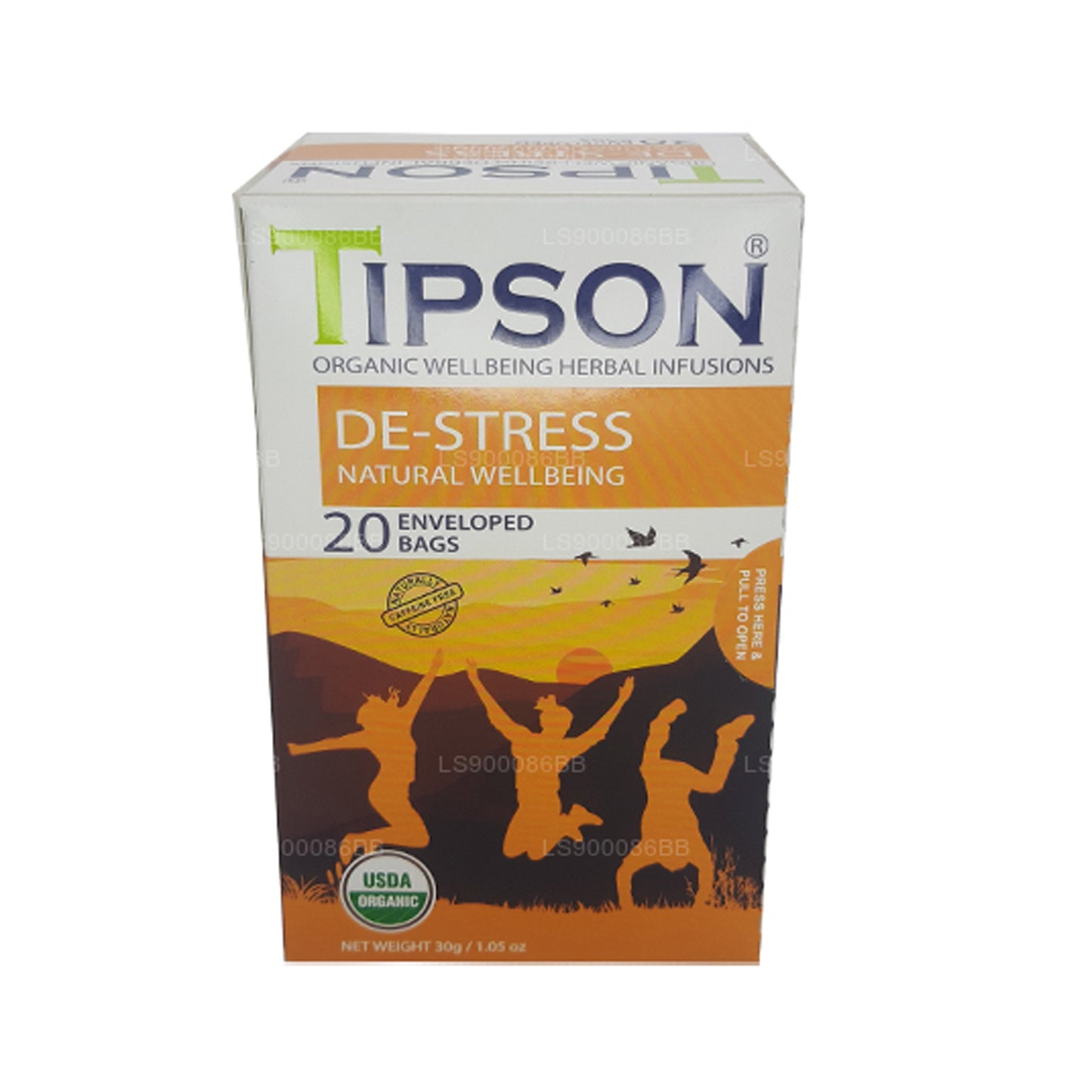 Натуральное благополучие Tipson De-Stress (30 г) 20 пакетиков чая в конвертах