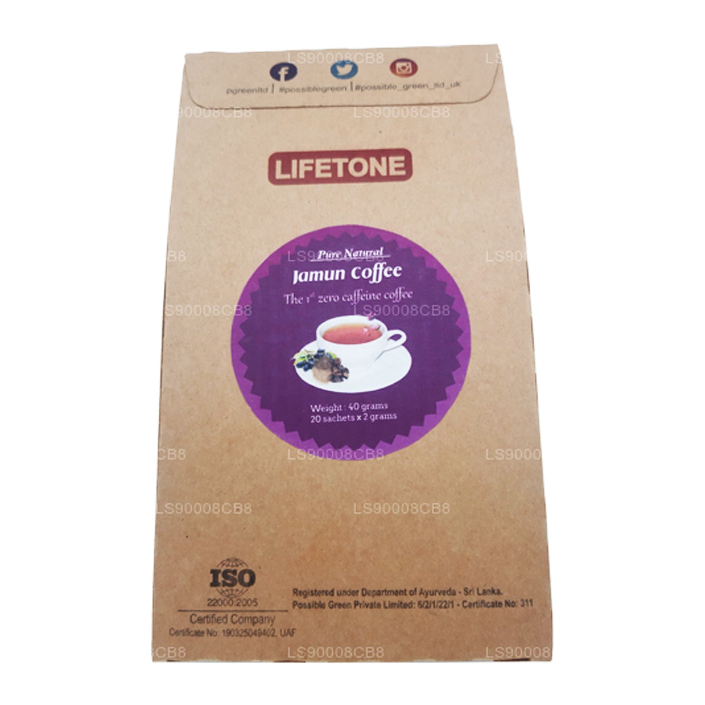 Кофе с семенами жамуна Lifetone (40 г)