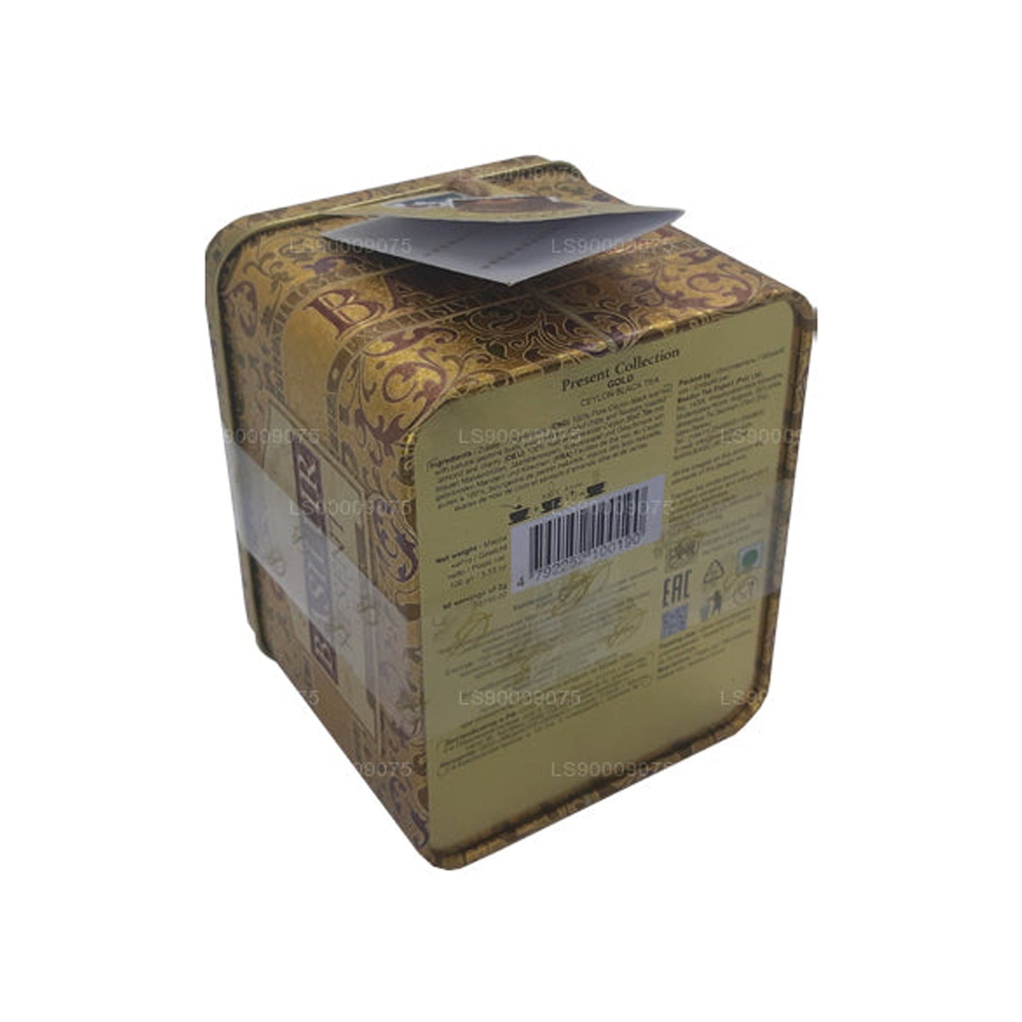 Золотая банка для черного чая Basilur Present (100 г)