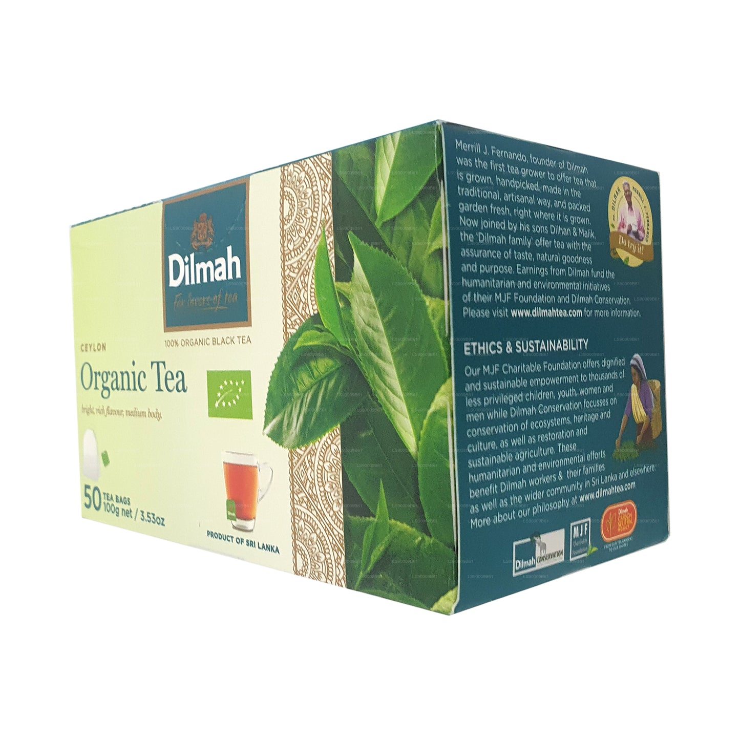 Органический чай Dilmah (100 г) 50 пакетиков