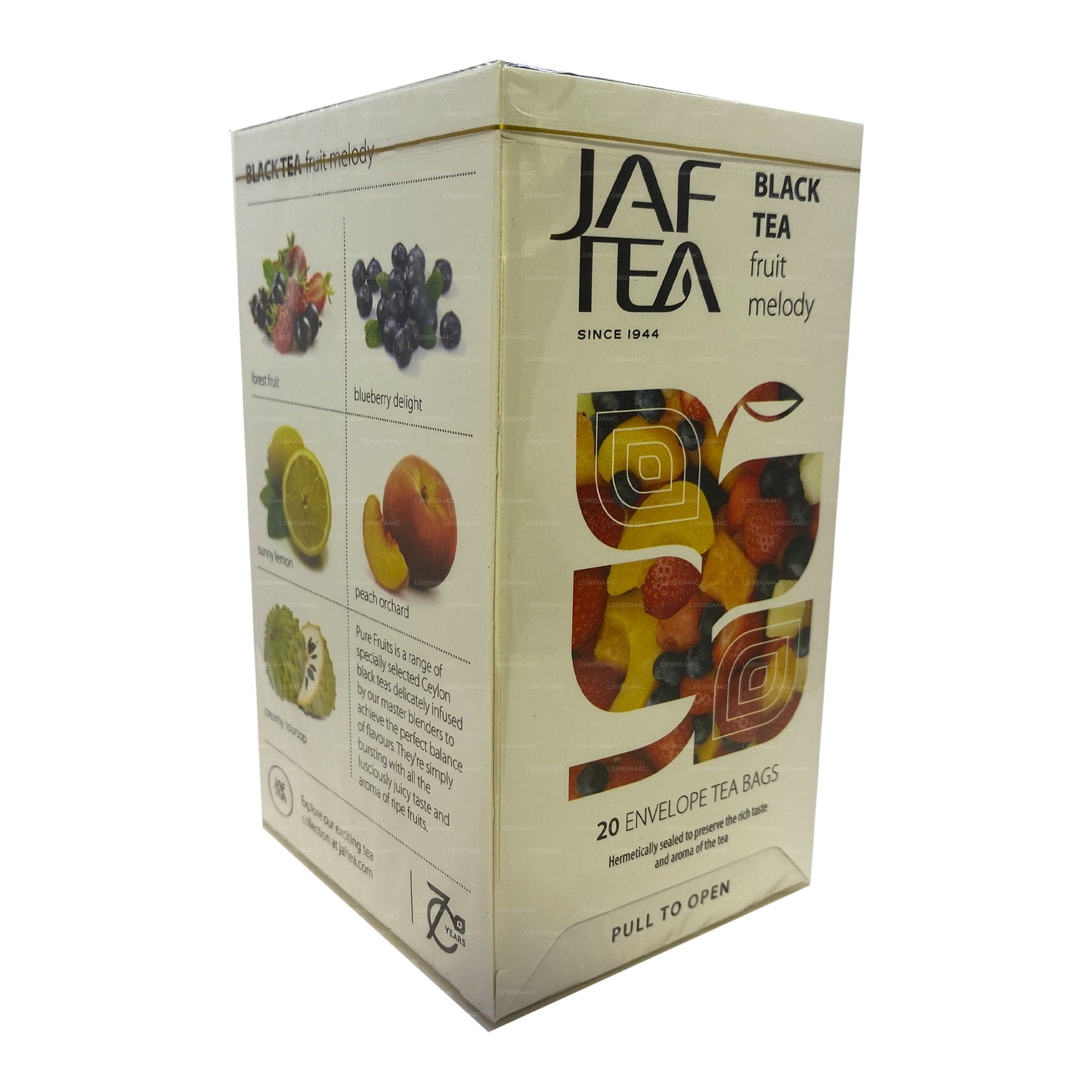 Jaf Tea Коллекция чистых фруктов Черный чай Фруктовая мелодия (30 г) 20 чайных пакетиков