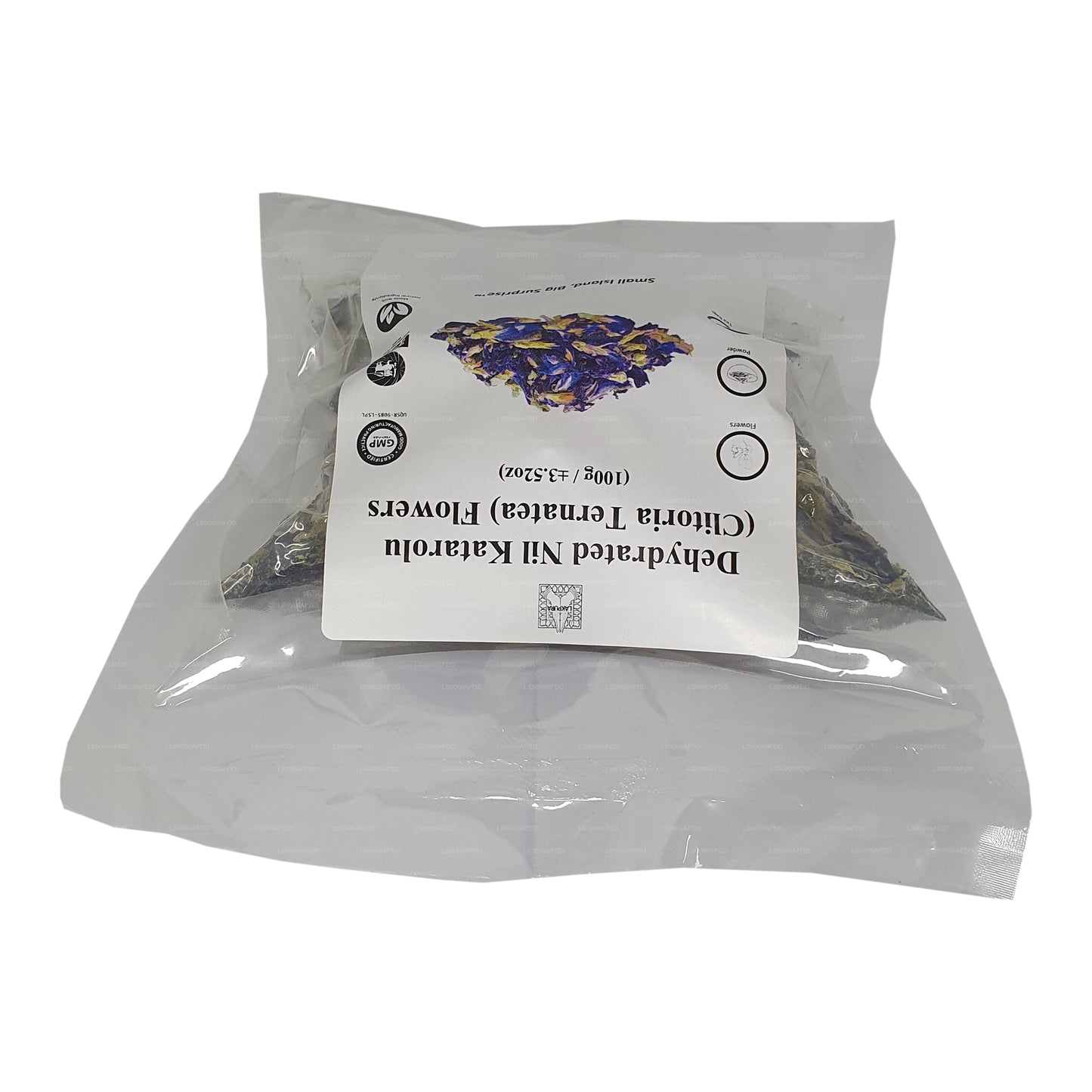 Сушеные цветки клитории тройчатой ​​(Nil Katarolu; Clitoria Ternatea) от Lakpura®.