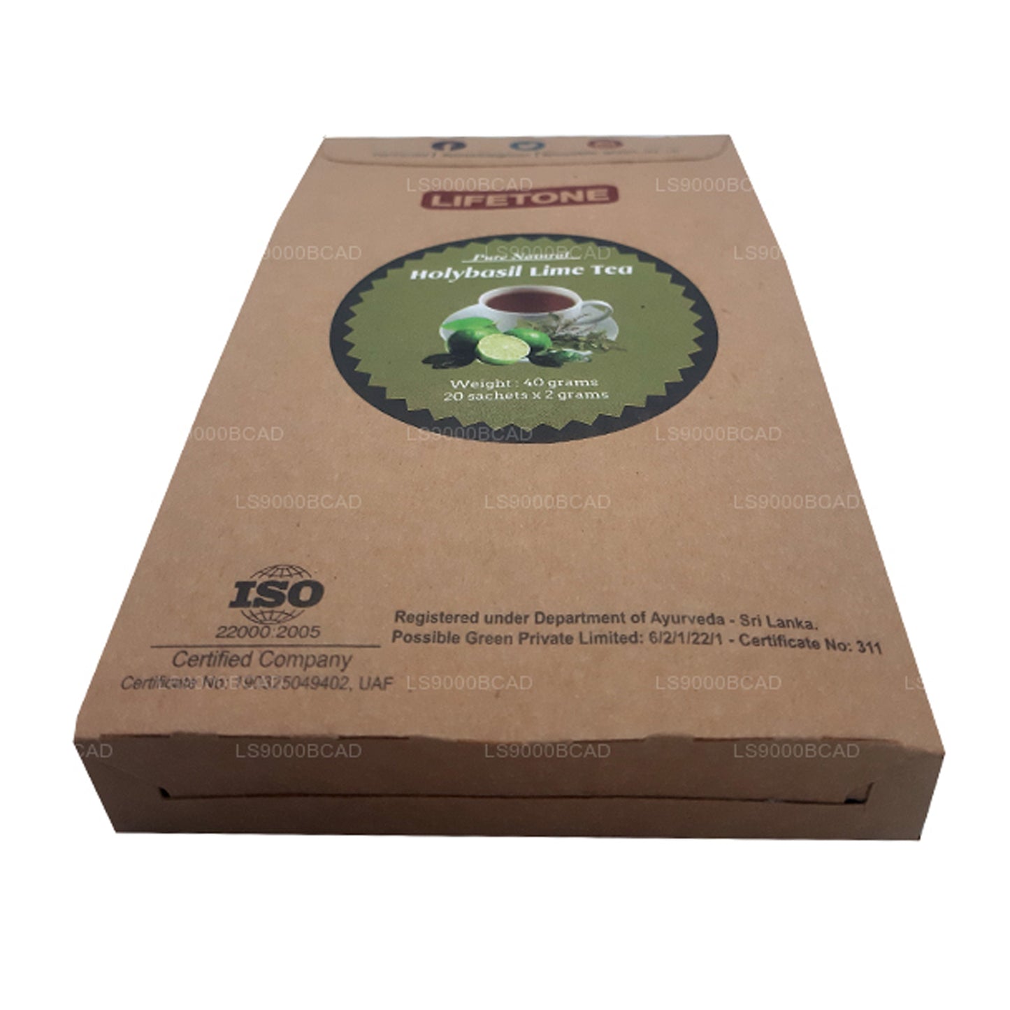 Чай Lifetone со святым базиликом и лаймом (40 г)