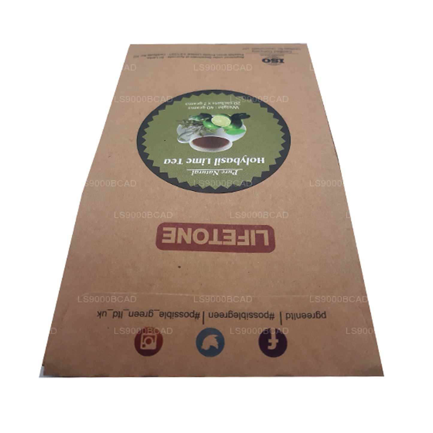 Чай Lifetone со святым базиликом и лаймом (40 г)