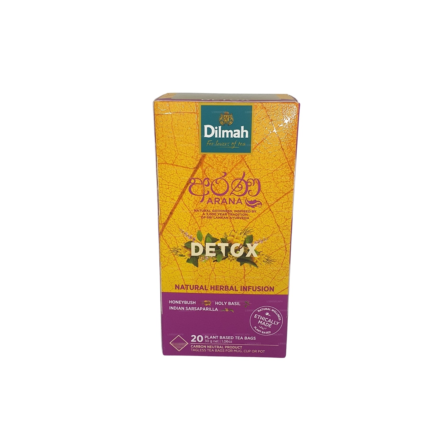 Натуральный травяной настой Dilmah Arana Detox (20 пакетиков чая без бирки)