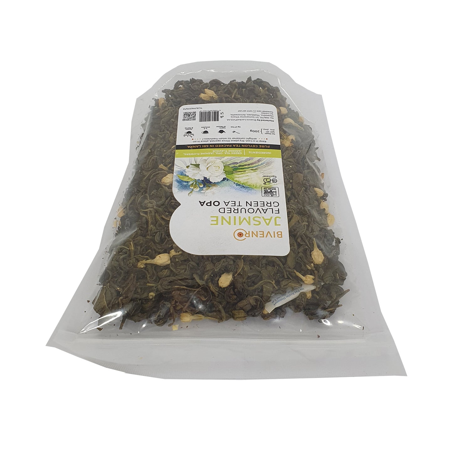 Bivenro Jasmine Flavoured Green Tea OPA Grade (200g)