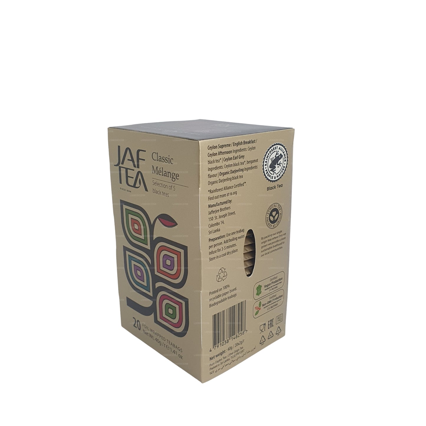 Jaf Tea Black Classic Gold Melange Gastro Teebeutel (5x4x2g)