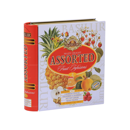 Basilur Tea Book "Fruit Infusions - Fruity Delight" (57.6g) 32 Tea Bags Caddy