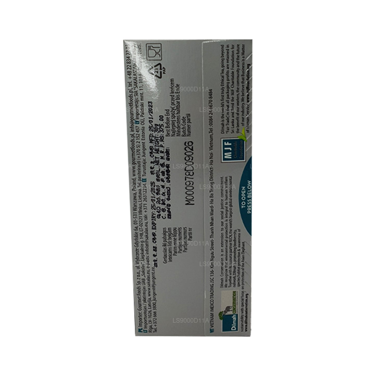 Цейлонский черный чай Dilmah со вкусом клубники (30 г) 20 чайных пакетиков