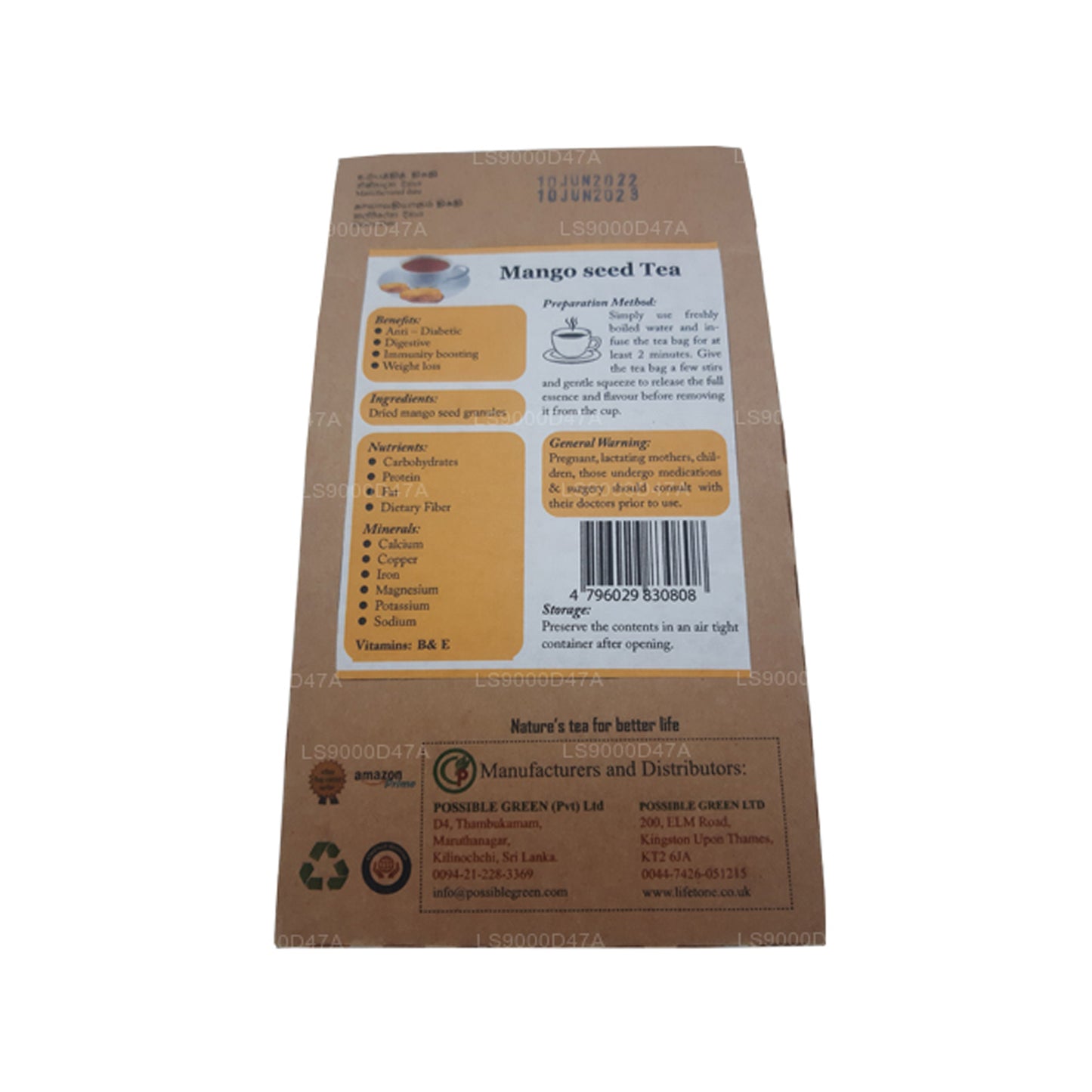 Lifetone Mango Seed Tea (40g)