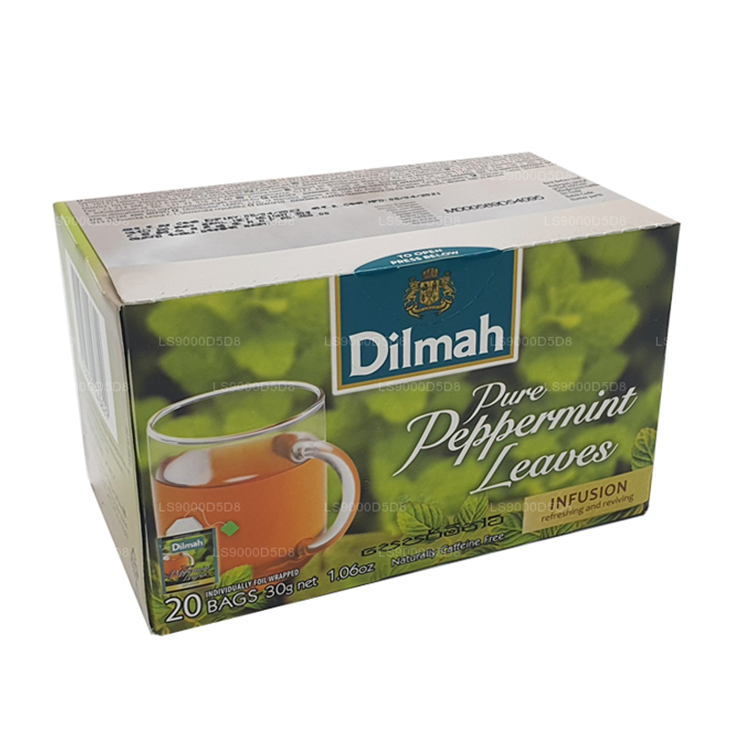 Чистые листья мяты перечной Dilmah (30 г) 20 пакетиков