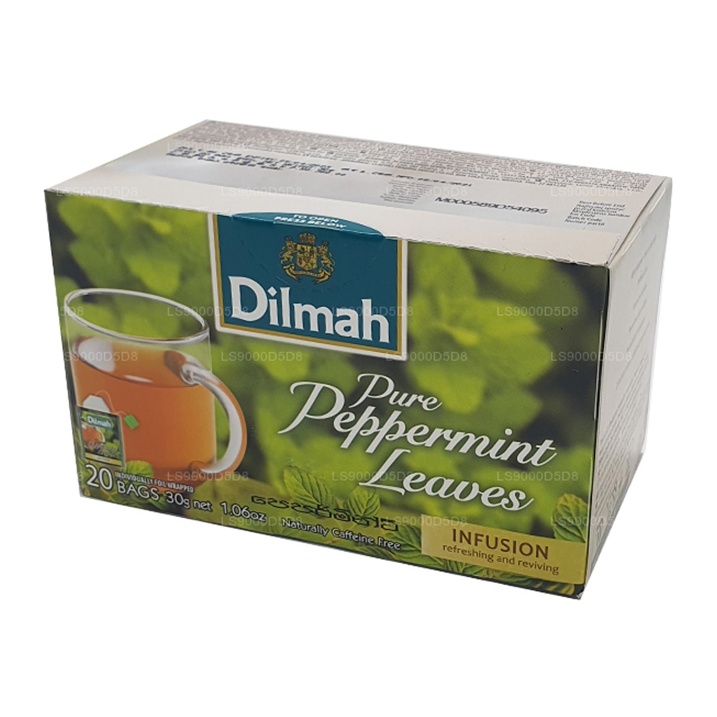 Чистые листья мяты перечной Dilmah (30 г) 20 пакетиков