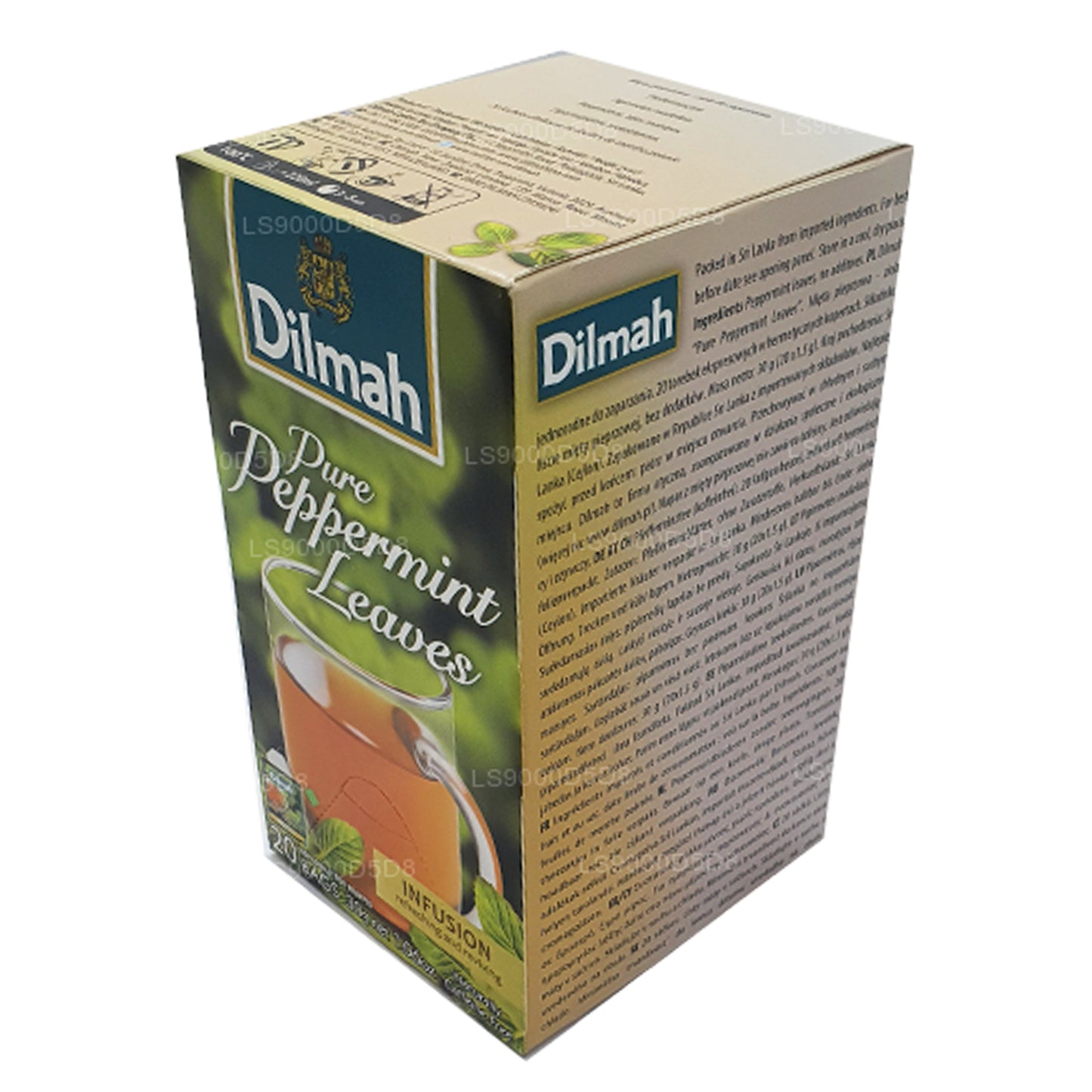 Чистые листья мяты перечной Dilmah (30 г) 20 пакетиков