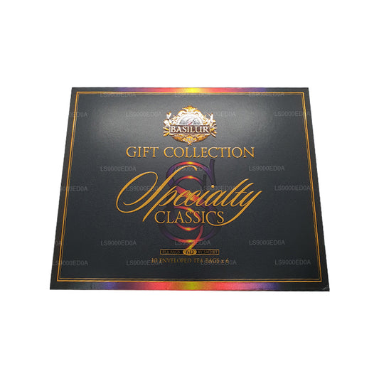 Подарочная коробка Basilur Ассорти фирменных классических блюд (115 г) 60 чайных пакетиков в конвертах
