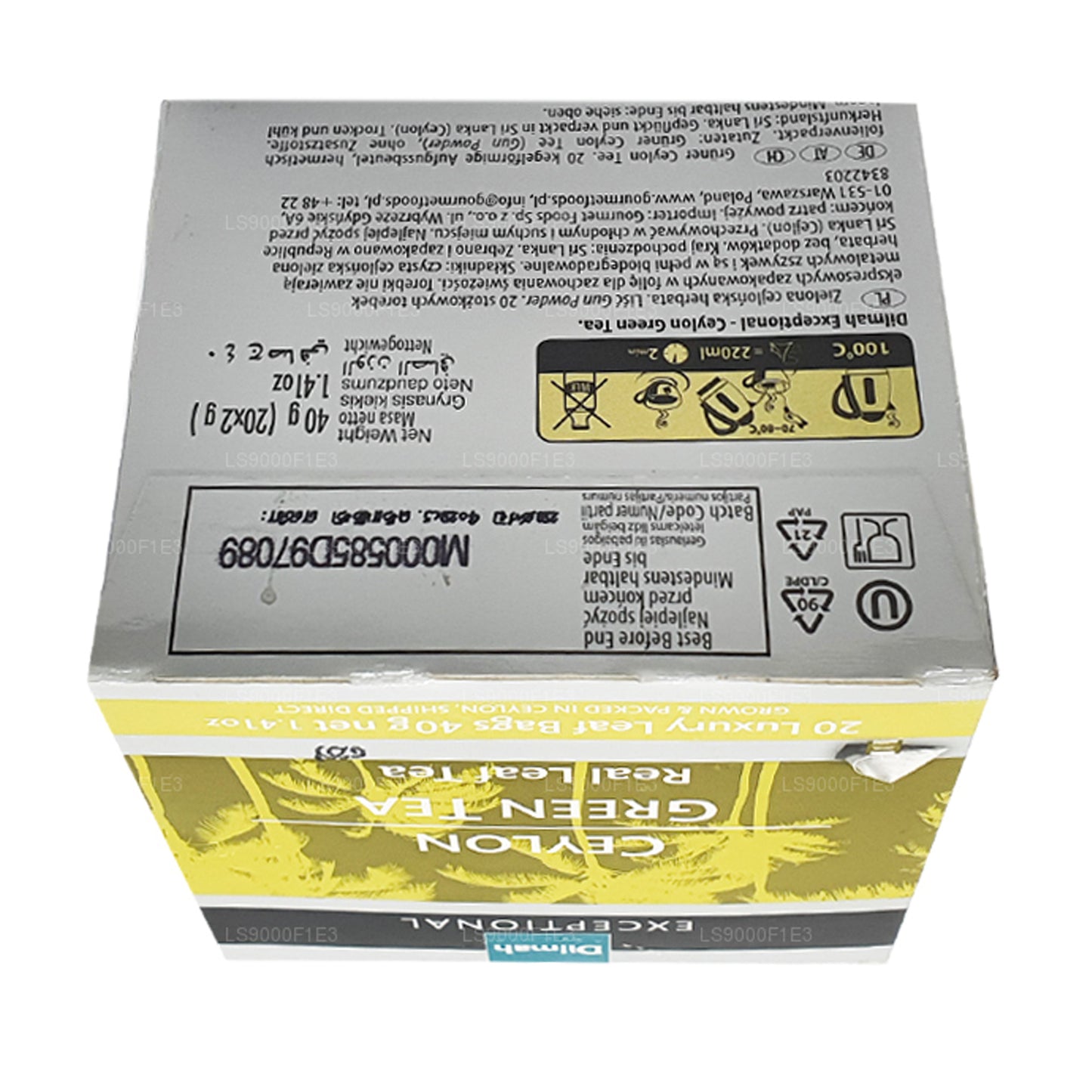 Цейлонский зеленый чай Dilmah Exceptional (40 г) 20 пакетиков