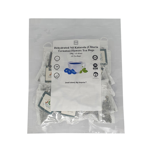 Чайные пакетики Lakpura® из сушеных цветков клитории тройчатой ​​(Nil Katarolu; Clitoria Ternatea) (25 пакетиков)