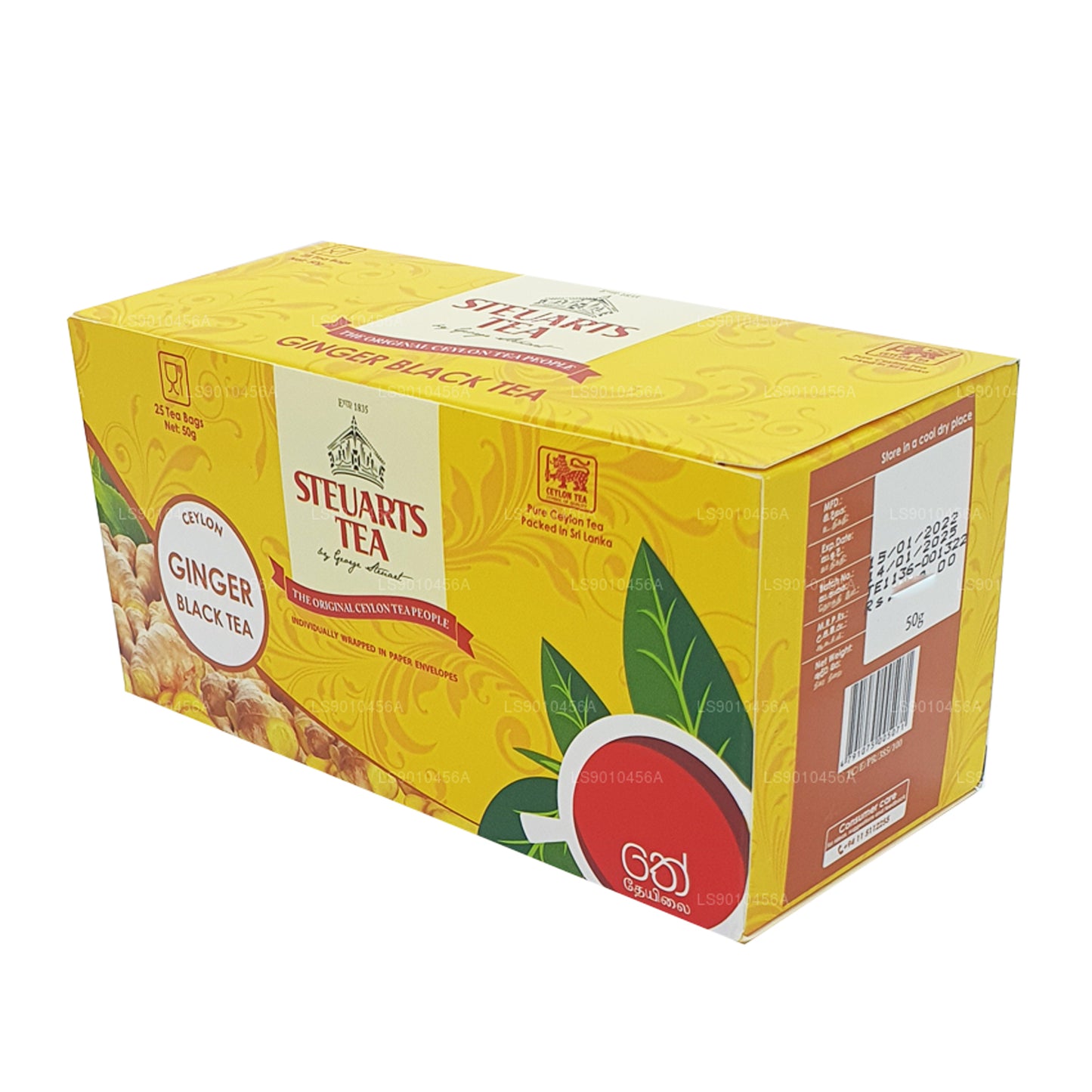 Черный имбирный чай Джорджа Стюарта (50 г) 25 пакетиков