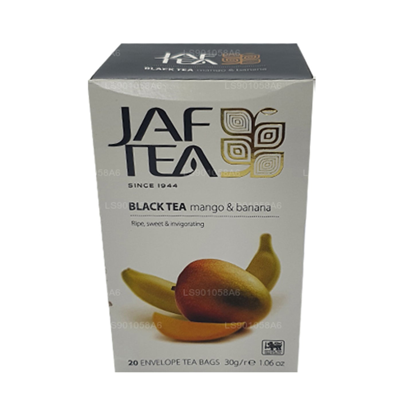 Jaf Tea Коллекция чистых фруктов Черный чай Манго Банан (30 г) 20 чайных пакетиков