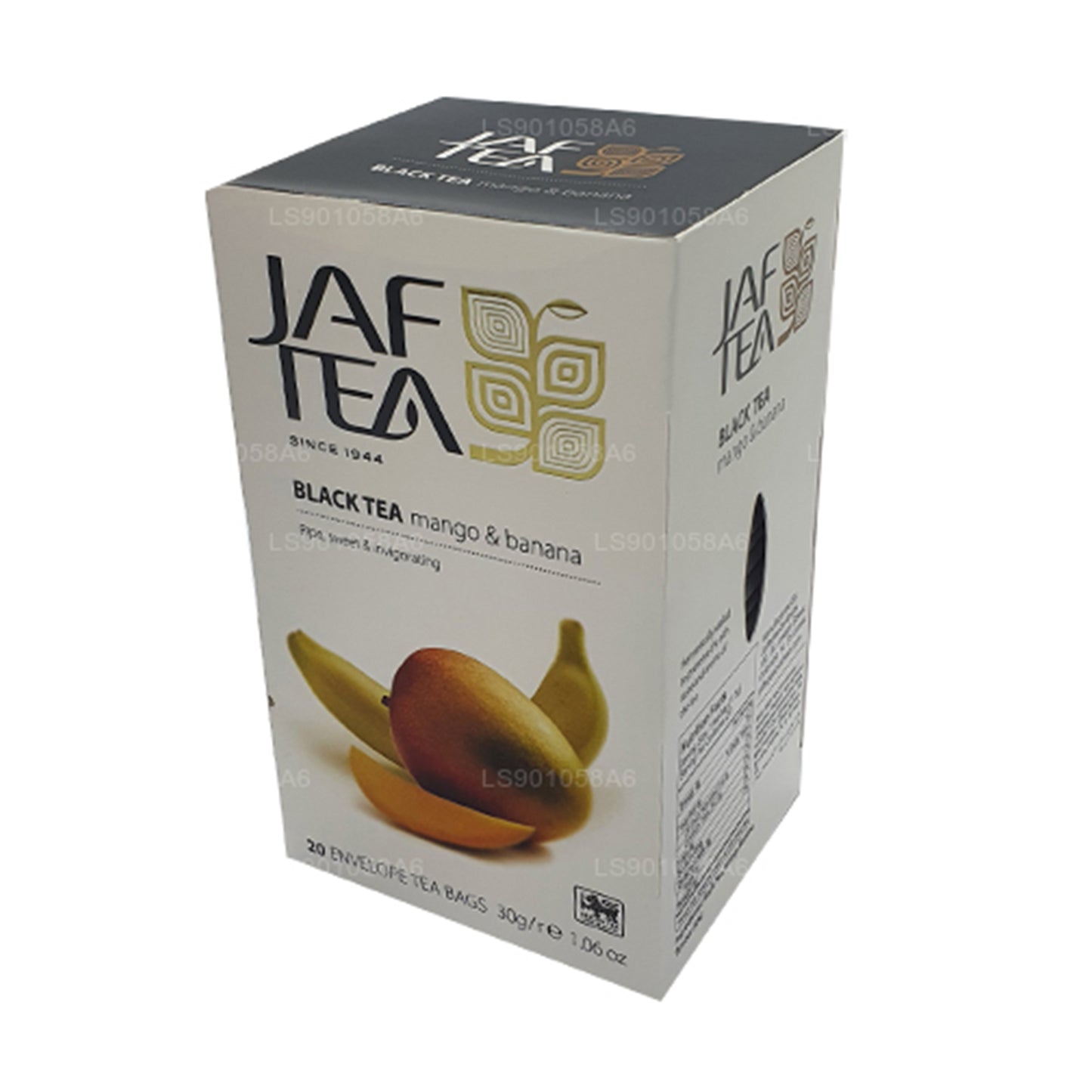 Jaf Tea Коллекция чистых фруктов Черный чай Манго Банан (30 г) 20 чайных пакетиков