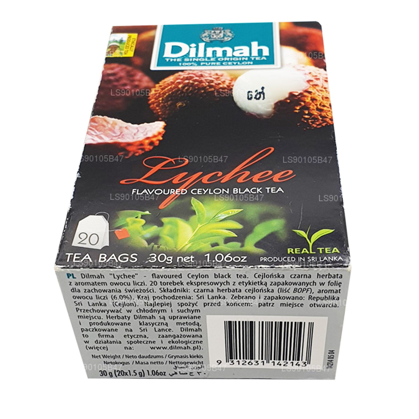 Черный чай со вкусом личи Dilmah (30 г)