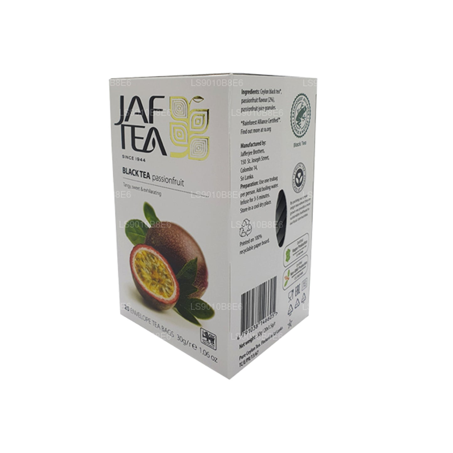 Коллекция Jaf Tea Pure Fruits, черный чай, маракуйя, фольга, конверт, чай в пакетиках (30 г)