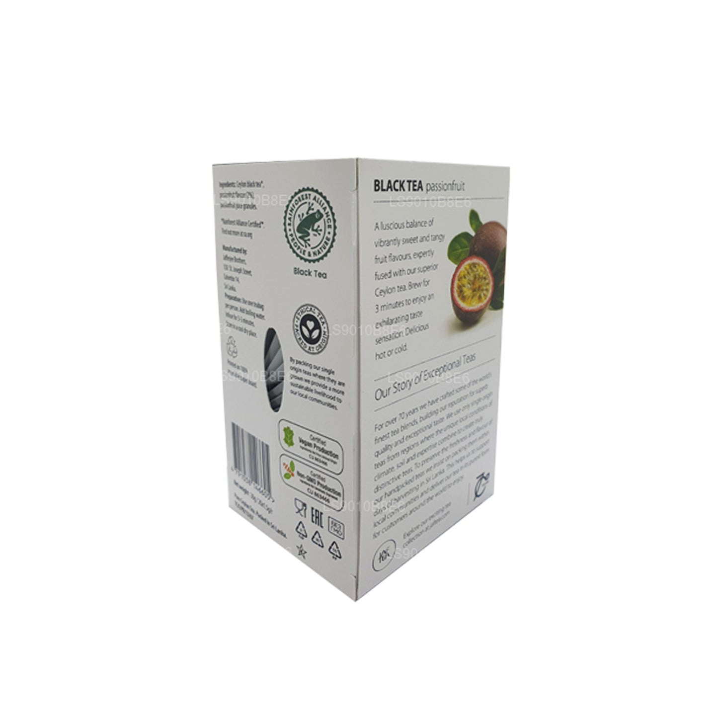 Коллекция Jaf Tea Pure Fruits, черный чай, маракуйя, фольга, конверт, чай в пакетиках (30 г)