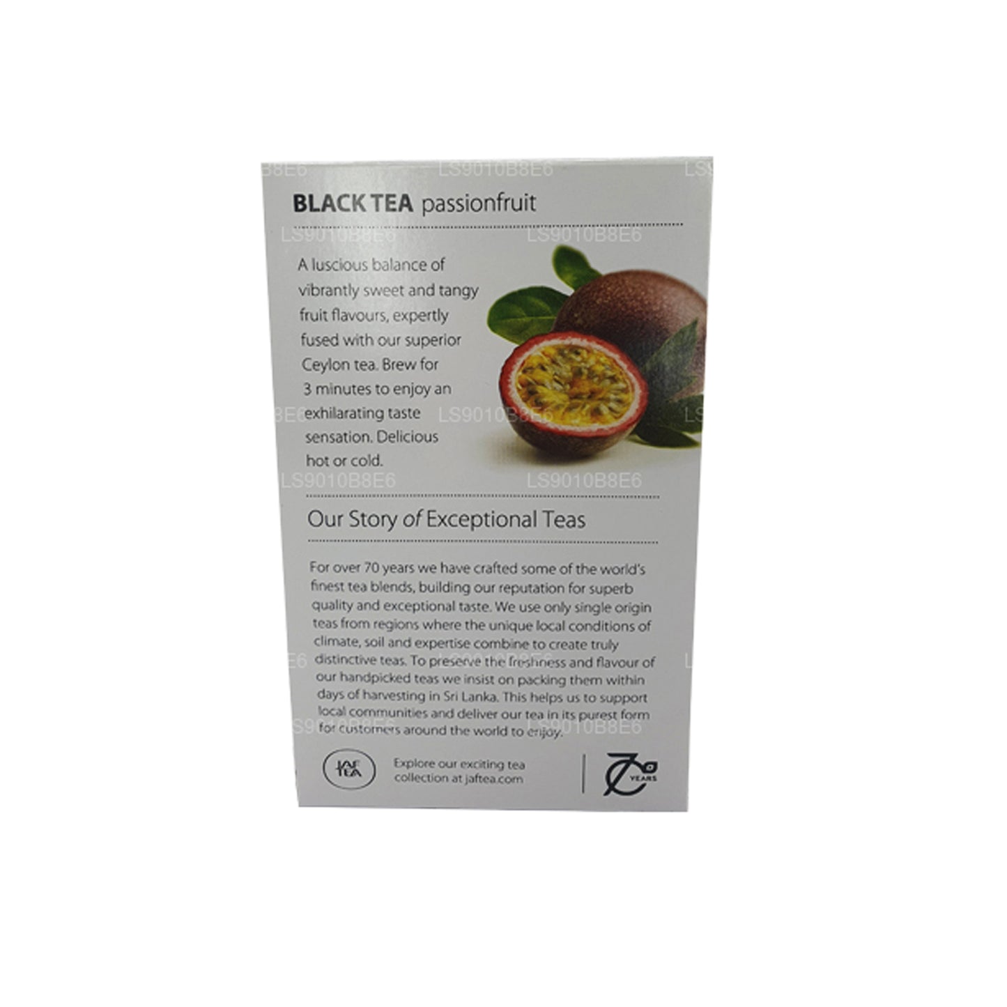 Коллекция Jaf Tea Pure Fruits, черный чай, маракуйя, фольга, конверт, чай в пакетиках (30 г)