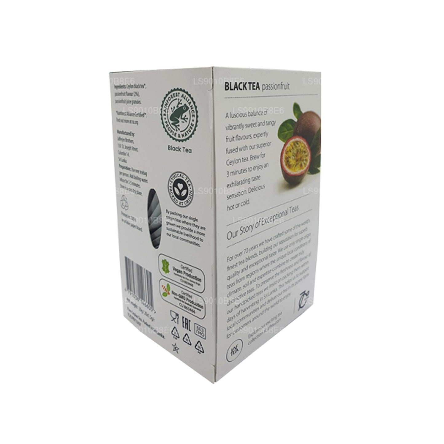 Коллекция Jaf Tea Pure Fruits, черный чай, маракуйя, фольга, конверт, чай в пакетиках (30 г)