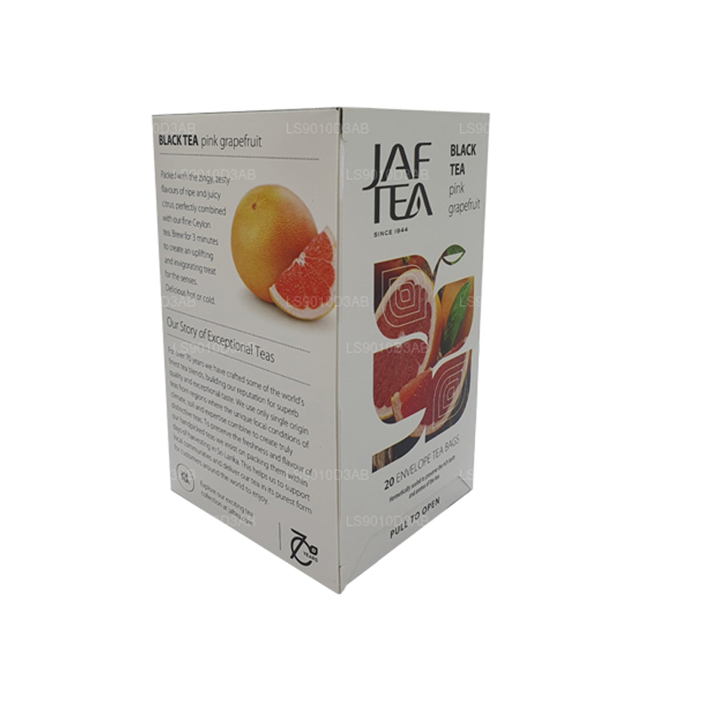 Коллекция Jaf Tea Pure Fruits, черный чай, розовый грейпфрут, фольга, конверт, чайные пакетики (30 г)