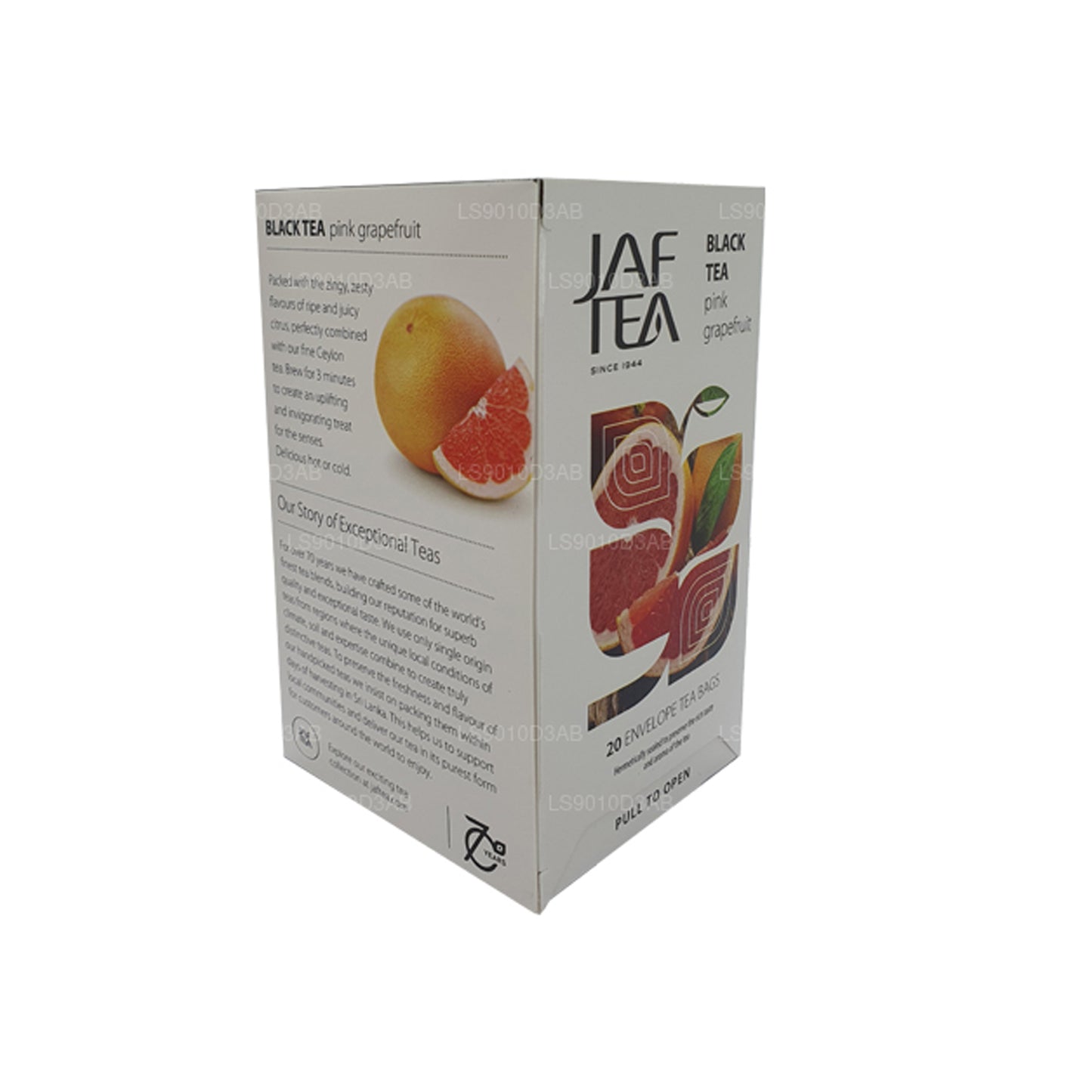 Коллекция Jaf Tea Pure Fruits, черный чай, розовый грейпфрут, фольга, конверт, чайные пакетики (30 г)