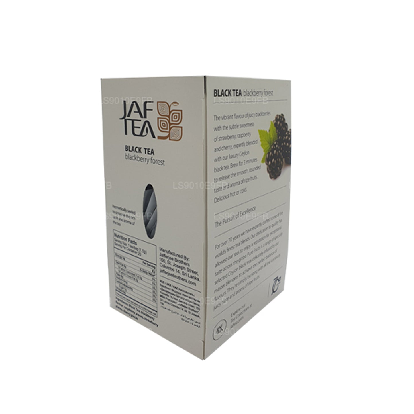 Коллекция Jaf Tea Pure Fruits Черный чай Ежевика Лесная фольга Конверт в пакетиках (30 г)