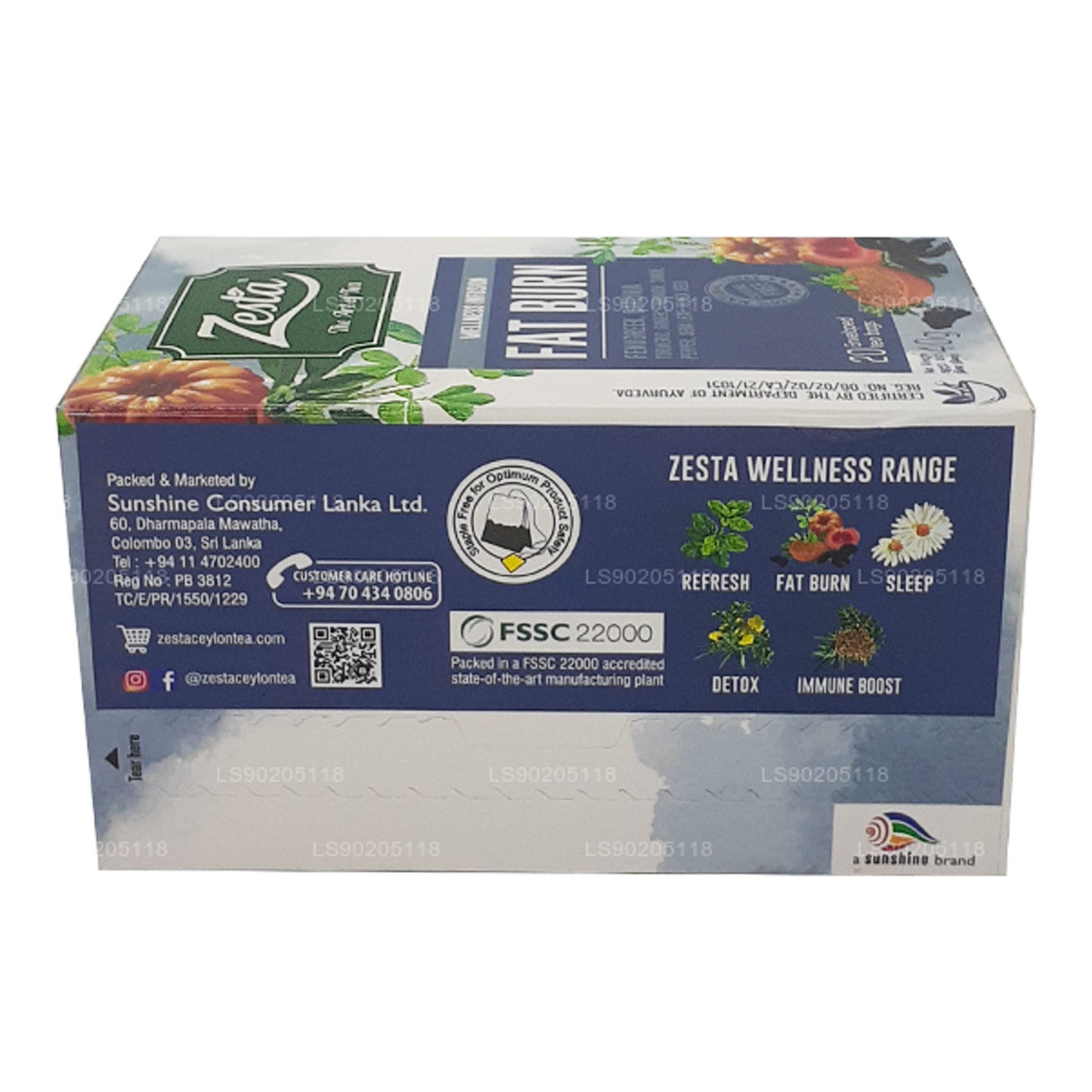 Zesta для сжигания жира (40 г) 20 пакетиков чая